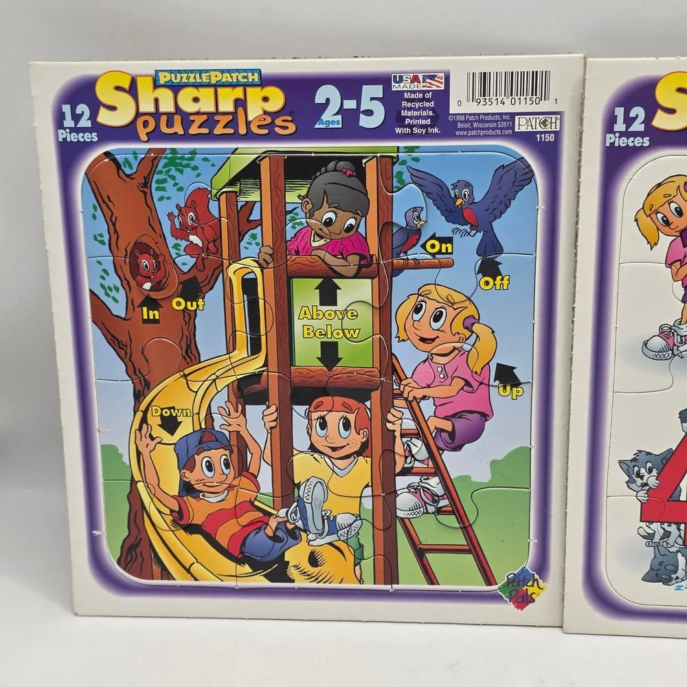 Patch Products Sharp Puzzles Kids Multicolor Numbers Spatial Tray Puzzle Set